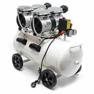 WILTEC Ölfreier Flüsterkompressor Druckluftkompressor Mit 50L Kessel, 2PS, 220l/m Und 2x750W 9