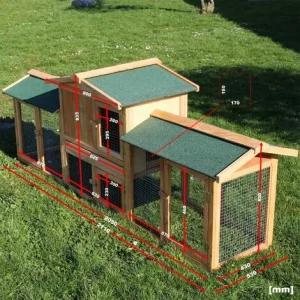 WILTEC XXL Hasenstall Kaninchenstall Freilauf Kleintierstall Kaninchenkäfig Hasenkäfig Kleintierkäfig 9