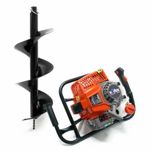 WILTEC Erdlochbohrer Set Mit 3 PS, 63,3 Ccm 2-Takt-Motor Mit Ø250mm Bohrschnecke 9