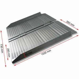 WILTEC Rollstuhl Rampe Rollstuhlrampe Aluminium Klappbar 150 Cm Bis 270 Kg Mobil Faltbar Flachrampe 9