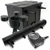 WILTEC Set: Bio Teichfilter 12000l 72W UVC Teichklärer 80W Teichpumpe Skimmer 19