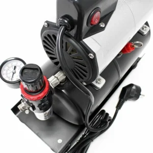 WILTEC Airbrush Kompressor AF186A Lufttank Einzylinderkompressor 4bar Abschaltautomatik 13
