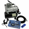 WILTEC Einsteiger Airbrush Kompressor Set AS186 Mit 1 Airbrushpistole Und Umfangreichem Zubehör 5