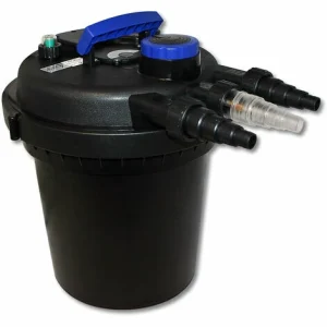 WILTEC Druckfilter Set 6000l 11W UVC Teichklärer 25m Schlauch 65W Teichpumpe 8